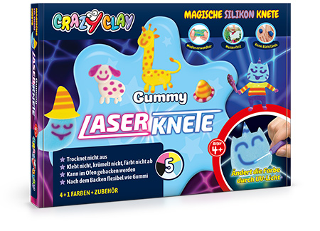 CrazyClay Gummy Laserknete - Frontal perspektivisch