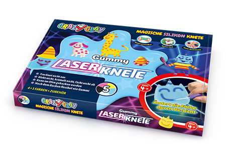 CrazyClay Gummy Leuchtknete - Liegend