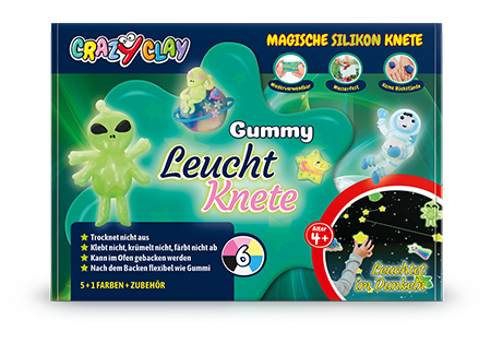 CrazyClay Gummy Leuchtknete - Frontal