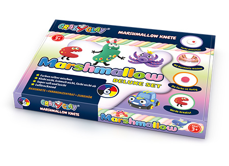 CrazyClay Marshmallow Knete - Deluxe set - Liegend