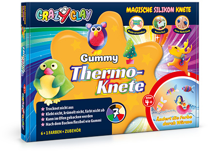CrazyClay Gummy Thermoknete - Frontal perspektivisch