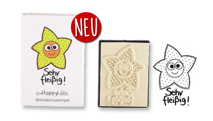 Happyhills Motivationsstempel - Sehr fleißig!