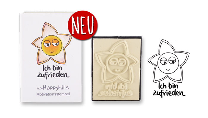 Happyhills Motivationsstempel - Ich bin zufrieden